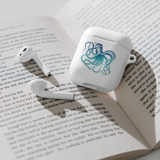Vintage Blue Octopus Rubber Case for AirPods®