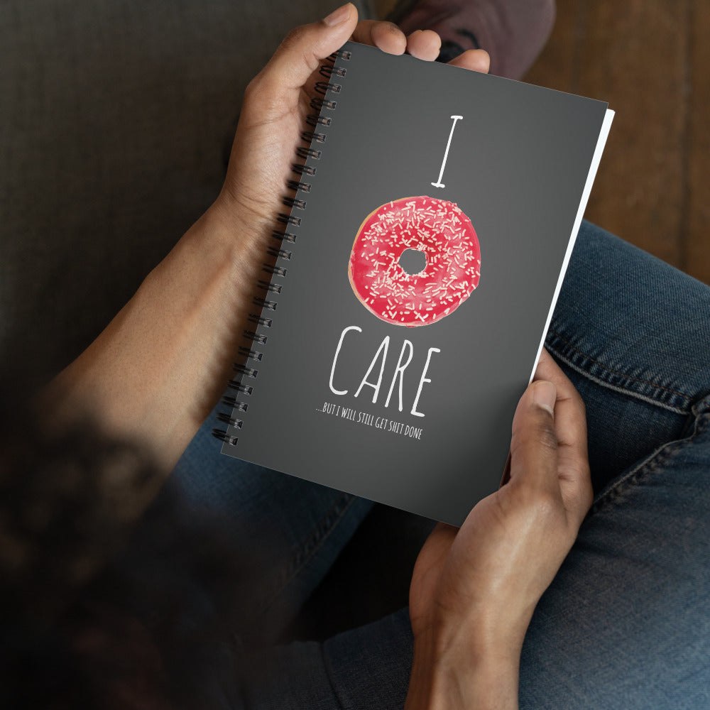 I Donut Care Spiral notebook