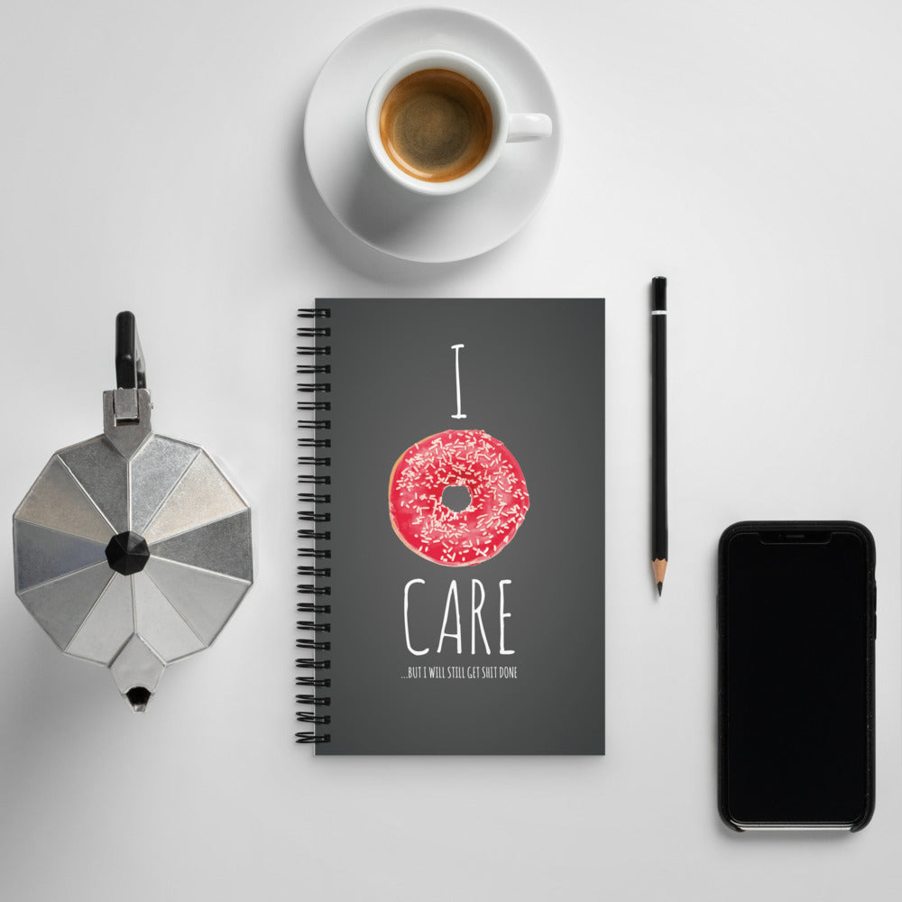 I Donut Care Spiral notebook