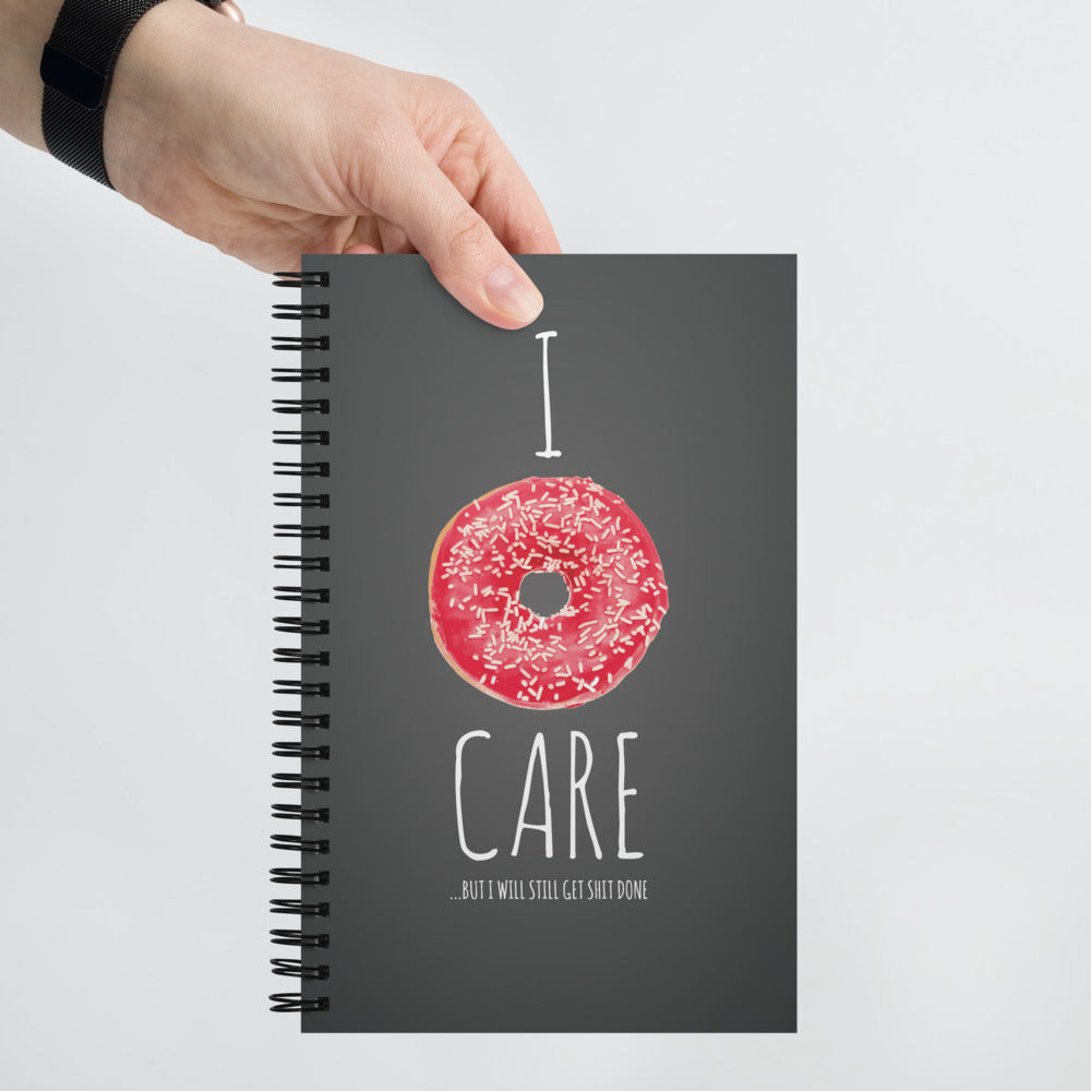 I Donut Care Spiral notebook