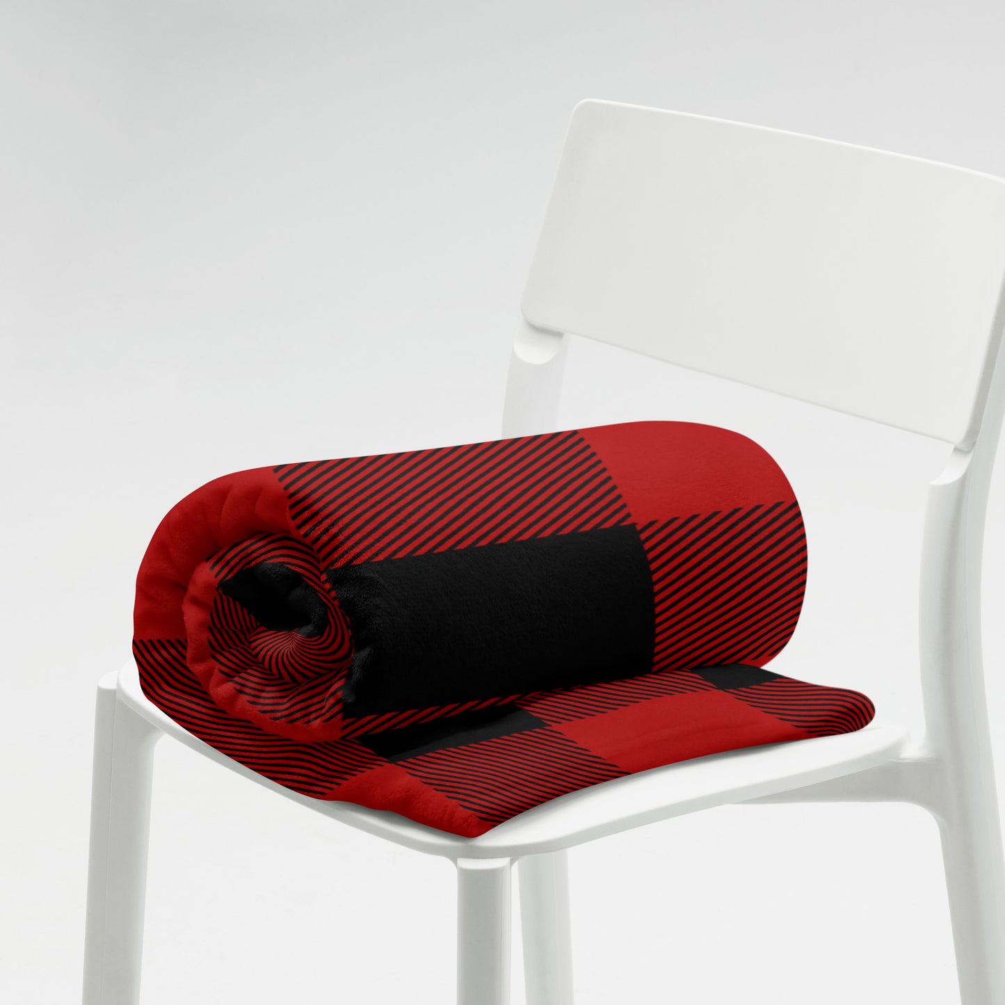 Red and Black Lumberjack Plaid Throw Blanket