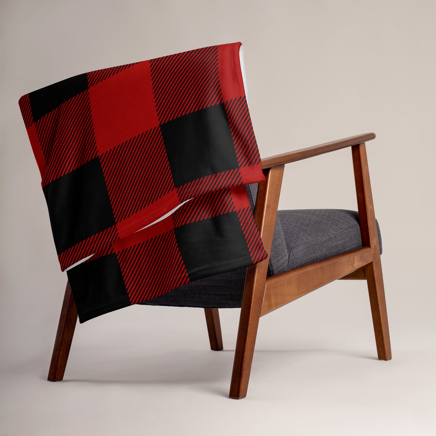 Red and Black Lumberjack Plaid Throw Blanket