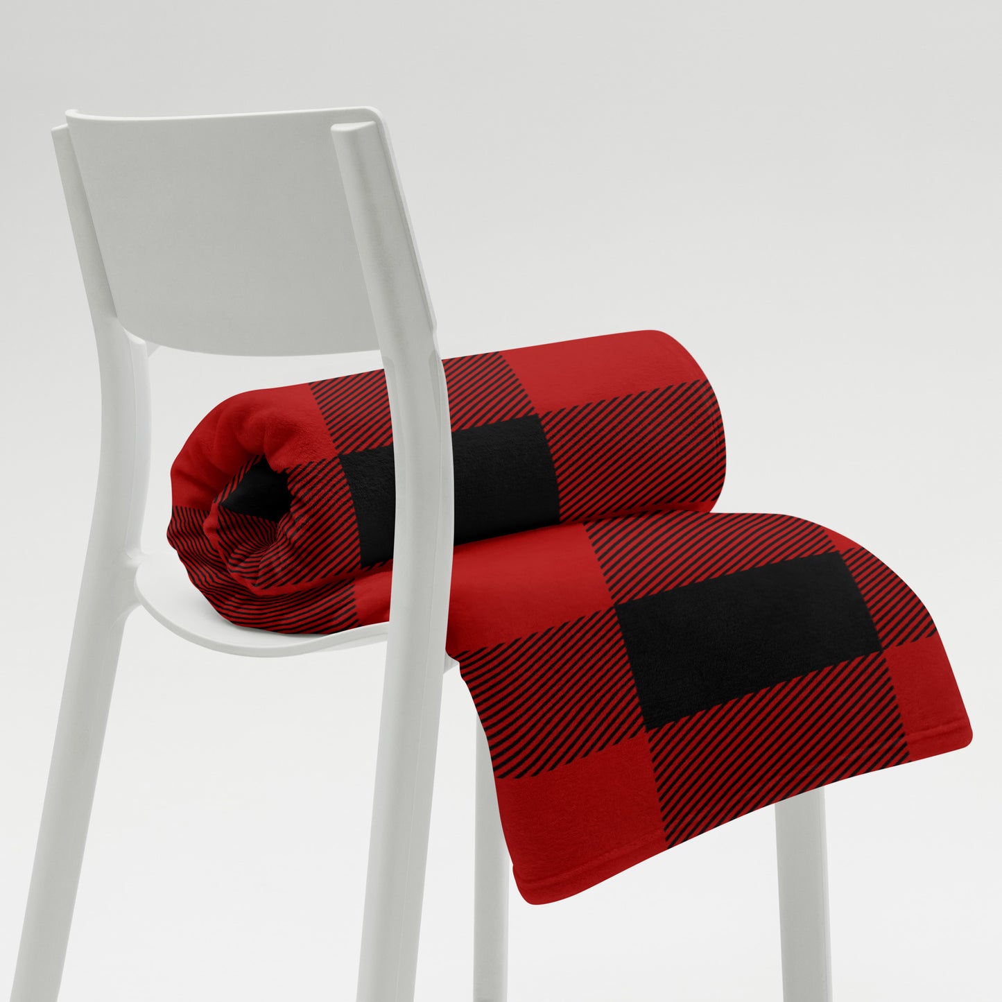 Red and Black Lumberjack Plaid Throw Blanket
