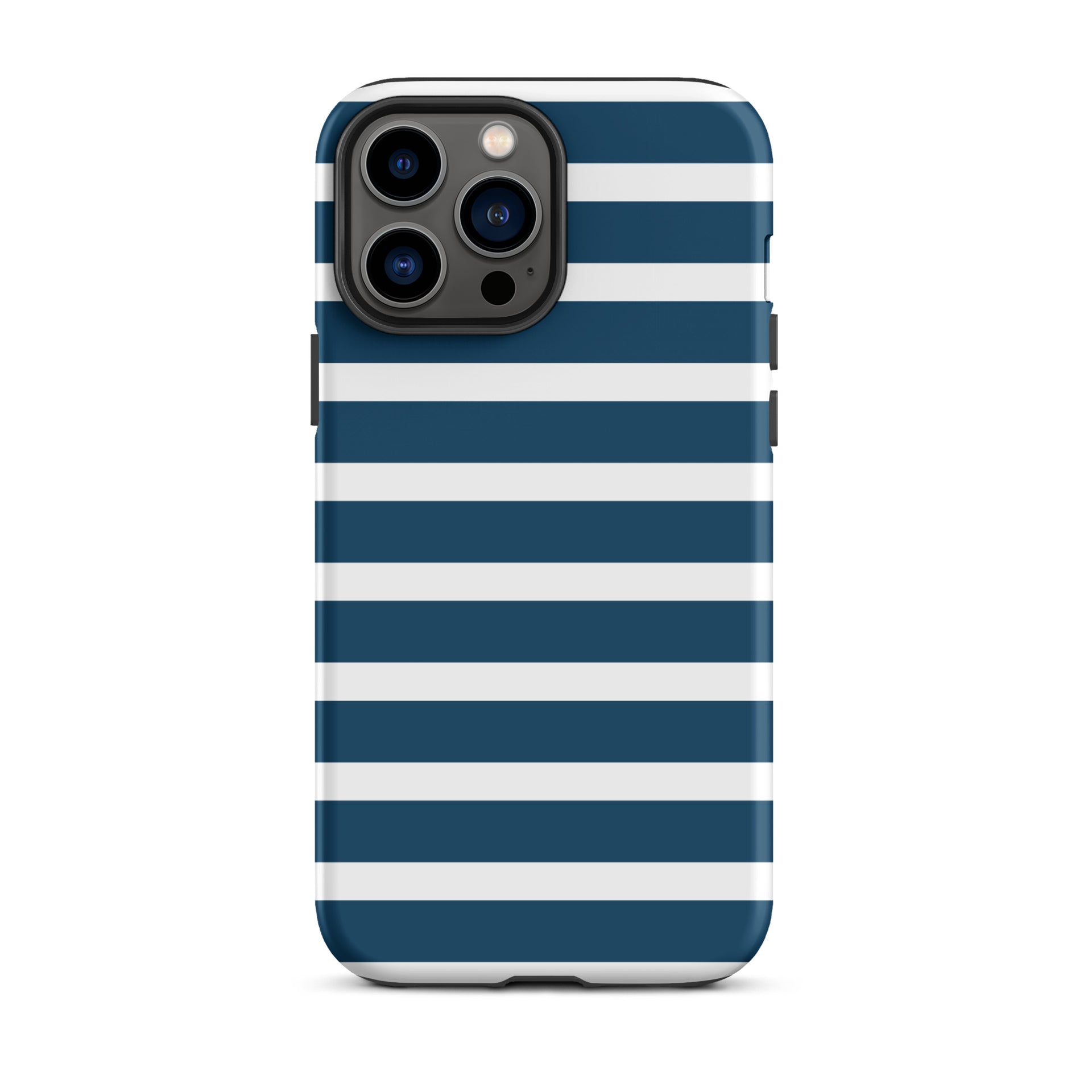 Navy Blue and White Stripes Tough Case for iPhone® – Cases by Kate
